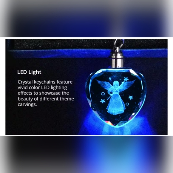 5 Piece Crystal LED Keychains (Rectangular) - Picture 10 of 13